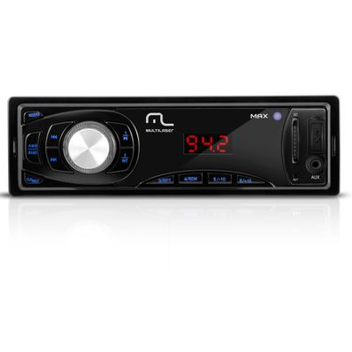 MP3 Player Automotivo com Rádio FM, Entradas USB, Aux e SD Card Frontais - Multilaser