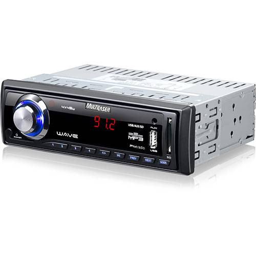 MP3 Player Automotivo Multilaser Wave - Rádio FM, Entradas USB, SD e AUX