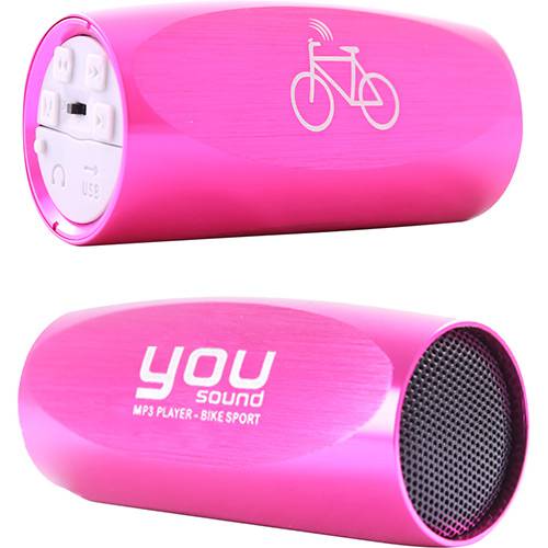 MP3 Player para Bicicleta You Sound Rádio FM Rosa