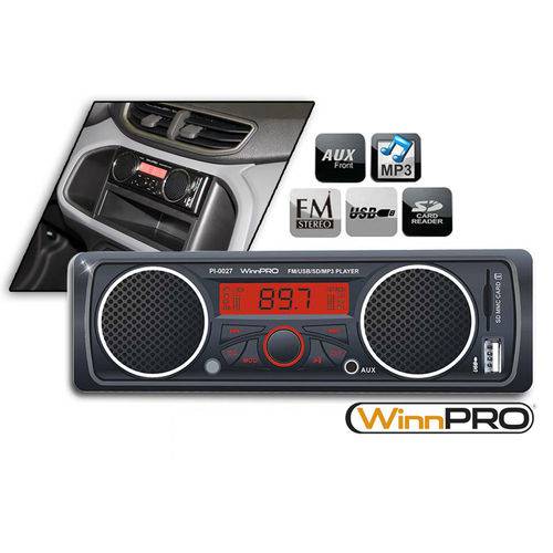 Mp3 Player Rádio Automotivo com Alto-falantes Embutidos USB SDCard Winnparts
