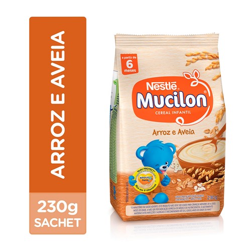 Mucilon Arroz e Aveia Cereal Infantil Sachê 230g