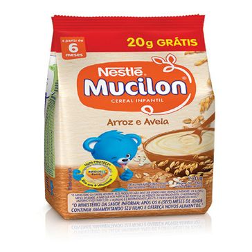 Mucilon Arroz e Aveia Cereal Infantil Sachê 210g + Grátis 20g
