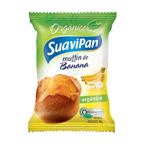 Muffin Orgânico Banana 40g - Suavipan