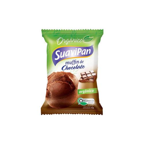 Muffin Orgânico Chocolate 40g Suavipan
