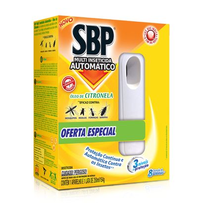 Multi-Inseticida Automático SBP Óleo de Citronela Aparelho + Refil 250ml