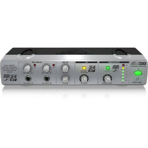 Multi Processador Karaoke Mini MIX800 2 Canais Efeitos Voice Canceller Echo e Reverb - Behringer