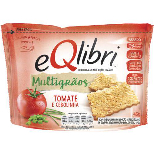 Multigrãos Tomate e Cebolinha 45g - 31 Unidades