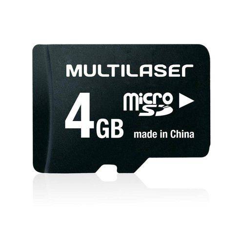 Multilaser Cartão de Memória Microsd Card 4gb Mc456