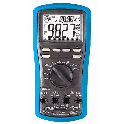 Multímetro Digital 5000 Contagens Frequência Capacitância Temperatura Minipa Et-2517a