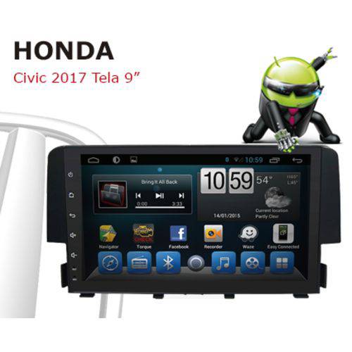 Multimídia Honda Civic Android 6.0 2017 2018 2019 Tv Full Hd