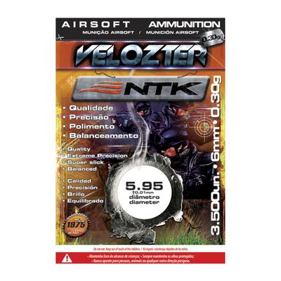 Munição NTK Tático para Airsoft BBs de Alta Qualidade e Precisão 0,30 Gramas Velozter