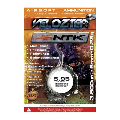 Munição NTK Tático para Airsoft BBs de Alta Qualidade e Precisão 0,28 Gramas Velozter