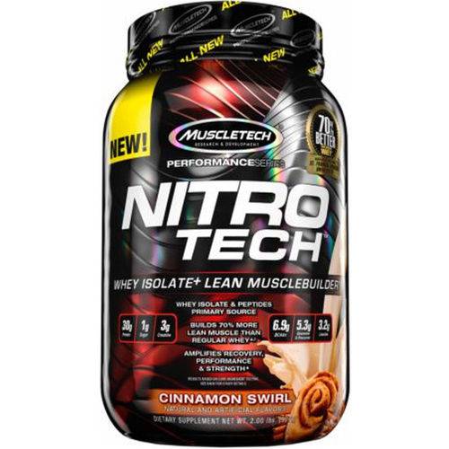 Muscletech Nitro Tech Whey + Lean Musclebuilder 907g Sabor Canela