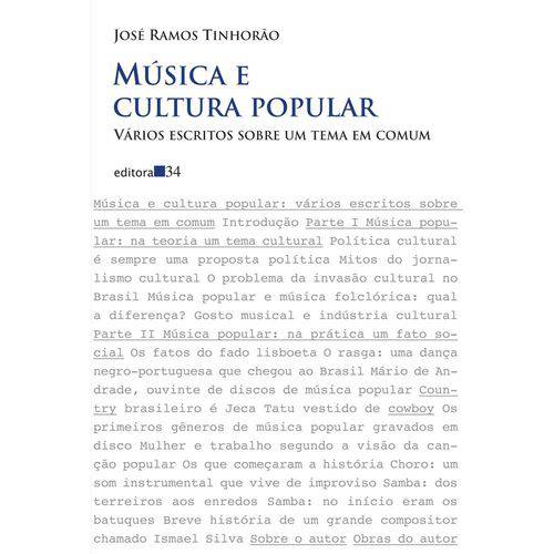 Musica e Cultura Popular - Editora 34