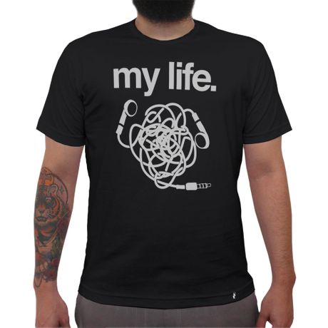 My Life Headphone - Camiseta Clássica Masculina