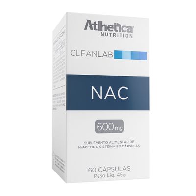 NAC 600g N-Acetyl L-Cysteine 60 Cápsulas CleanLab Atlhetica Nutrition
