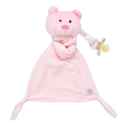 Naninha Plush Urso Listrado - Rosa - Zip Toys