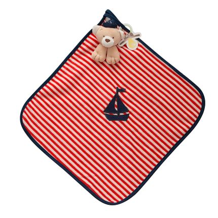 Naninha Plush Urso Marinheiro Listrado - Vermelho - Zip Toys