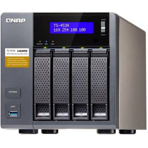 Nas - Sata > Ethernet - Qnap Smb 4 Baias Ts-453a (Sem Discos)