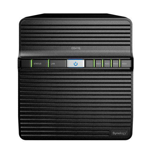 NAS - SATA > Ethernet - Synology Diskstation 4 Baias DS418j (sem Discos)