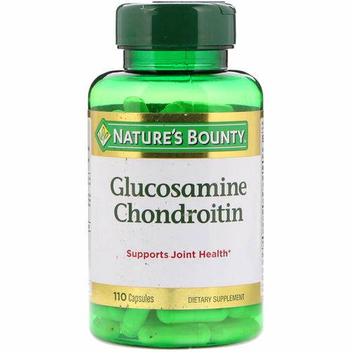 Nature's Bounty Glucosamina e Chondroitin 1,100mg 110 Cápsulas Importado