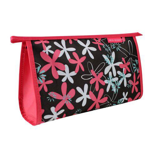 Necessaire Envelope Estampada Tam. G Pink/Floral Jacki Design
