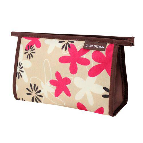 Necessaire Envelope Estampada Tam. P Marrom/Floral Jacki Design