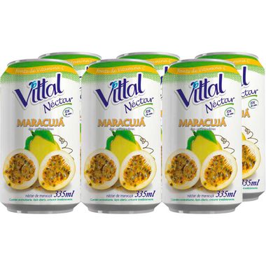 Néctar de Maracujá Vittal 335ml Fd. C/ 6 Un.