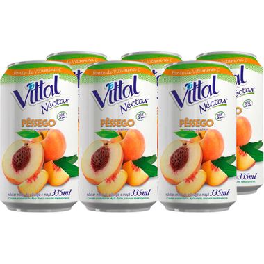 Néctar de Pêssego Vittal 335ml Fd. C/ 6 Un.