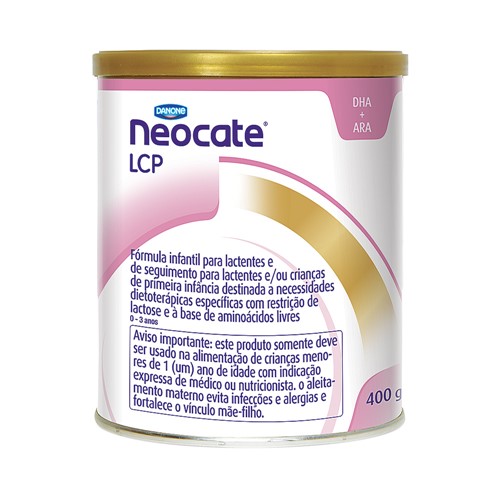 Neocate LCP Fórmula Infantil para Lactentes, de Seguimento para Lactentes e Crianças de Primeira Infância com Restrição a Lactose com 400g