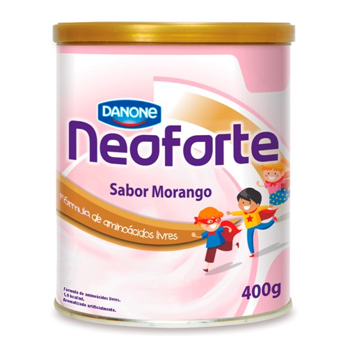 Neoforte Morango Suplemento Alimentar Fórmula de Aminoácidos Livres 400g