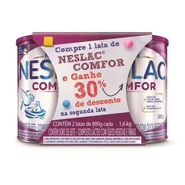 Neslac Nestle Comfort 800g 2un 30%desc Seg