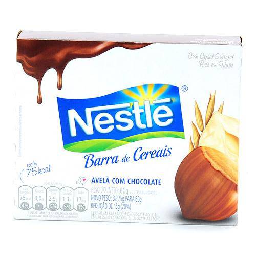 Nestlé Barra de Cereal Avelã com Chocolate 60g 3 Unidades
