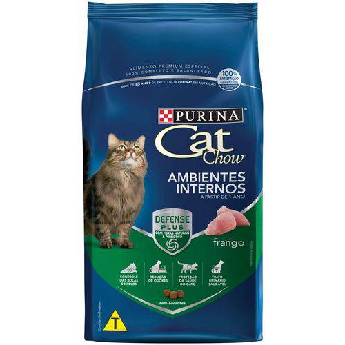 Nestle Purina Cat Chow Racao Seca para Gatos Adultos Ambientes Internos Frango 10.1kg