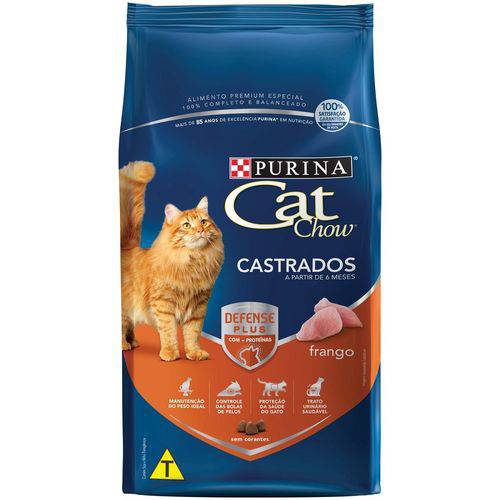 Nestle Purina Cat Chow Racao Seca para Gatos Castrados Frango 1kg