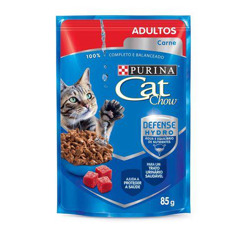 Nestle Purina Cat Chow Racao Umida para Gatos Adultos Carne ao Molho 85g
