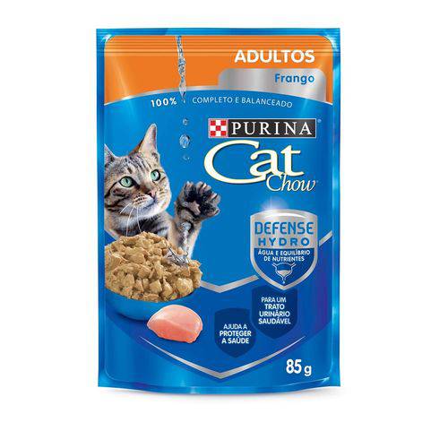 Nestle Purina Cat Chow Racao Umida para Gatos Adultos Frango ao Molho 85g