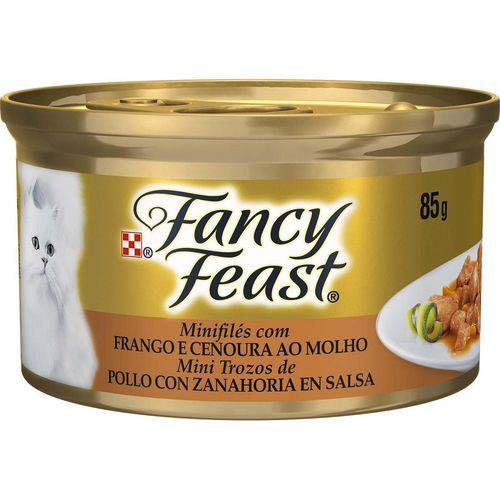 Nestle Purina Fancy Feast Racao Umida para Gatos Adultos Frango e Cenoura 85g