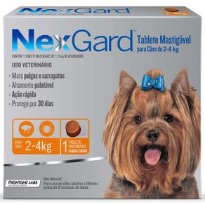 NexGard 11,3 Mg - Cães de 2 a 4 Kg Caixa com 1 Tablete