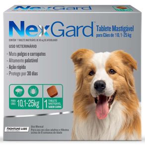 NexGard 68 Mg - Cães de 10,1 a 25 Kg Caixa com 1 Tablete