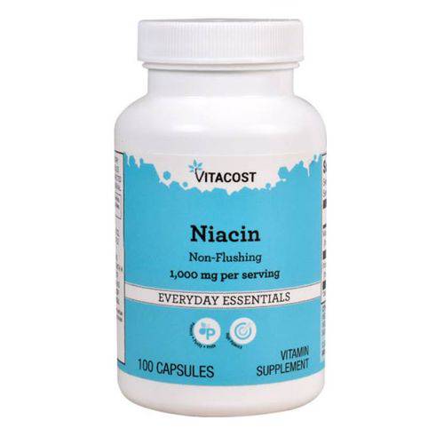 Niacina No-flush Vitamina B3 - Hexanicotinato de Inositol 1000mg 100cps Vitacost