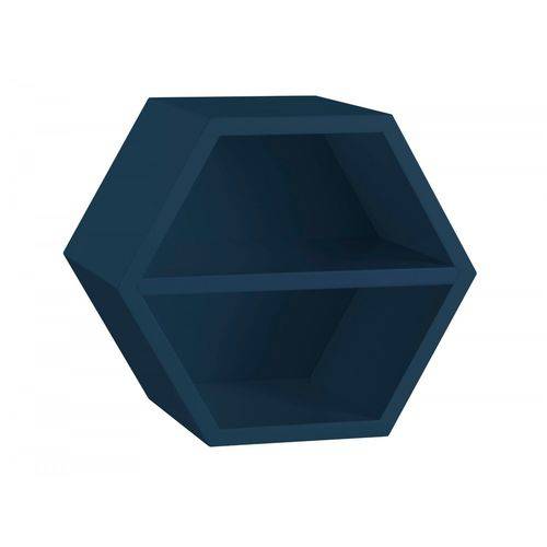 Nicho Hexagonal 1 Prateleira Favo Maxima Azul Noite