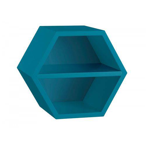 Nicho Hexagonal 1 Prateleira Favo Maxima Azul