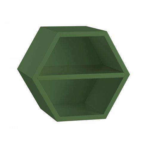 Nicho Hexagonal 1 Prateleira Favo Maxima Verde Musgo