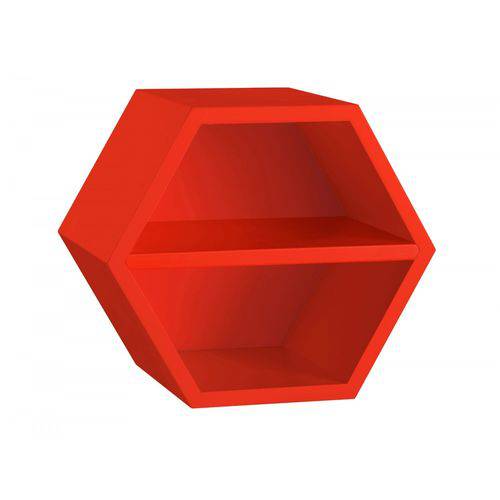 Nicho Hexagonal 1 Prateleira Favo Maxima Vermelho