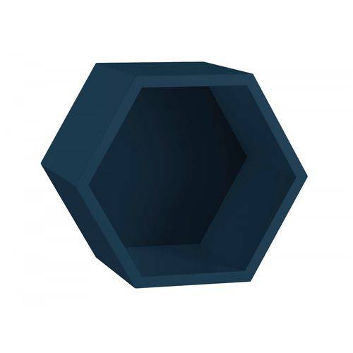 Nicho Hexagonal Mdf Favo Maxima Azul Noite