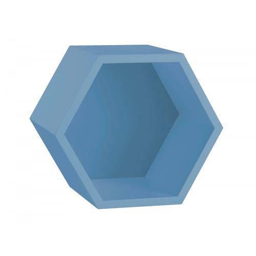 Nicho Hexagonal Mdf Favo Maxima Azul Serenata