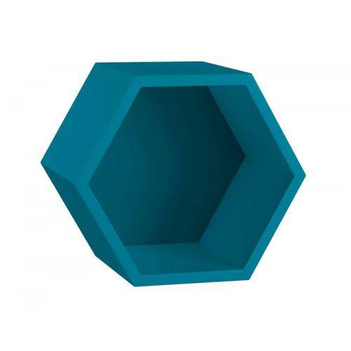 Nicho Hexagonal MDF Favo Maxima Azul