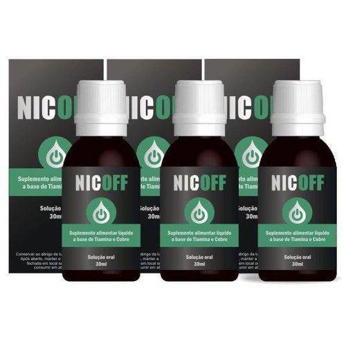 Nicoff Gotas - Original - Tratamento para Parar de Fumar - 3 Frascos
