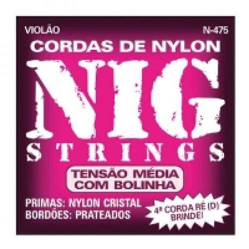Nig - Cordas para Violão Nylon Cristal Média Tensão N475